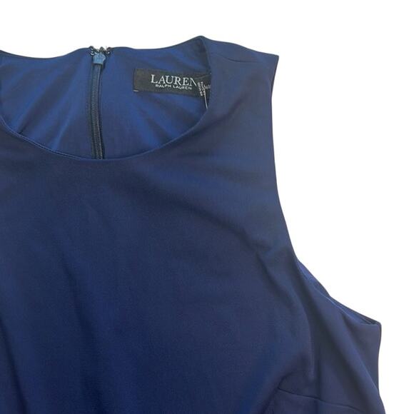 Lauren Ralph Lauren Women's French Navy Jersey Jumpsuit w/ Belt, Size Small - Picture 3 of 5